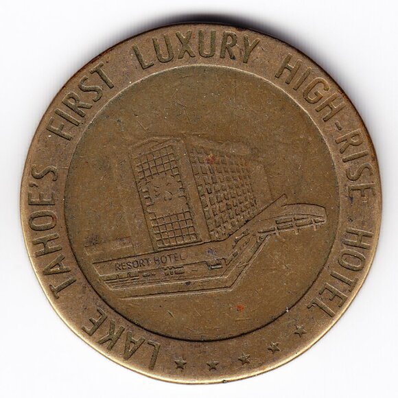 Harvey's Resort Hotel & Casino Lake Tahoe NV $1 Gaming Token (b109) - Picture 2 of 2